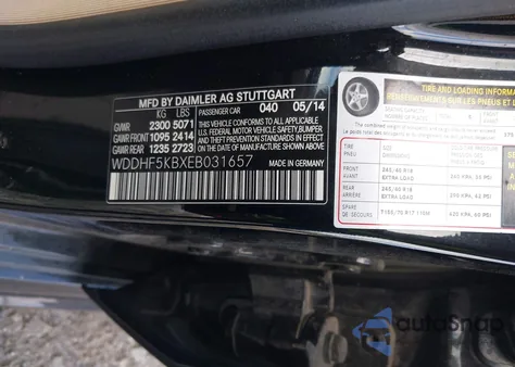 2014 Mercedes-Benz E 350 z USA, uszkodzony, nr VIN WDDHF5KBXEB031657